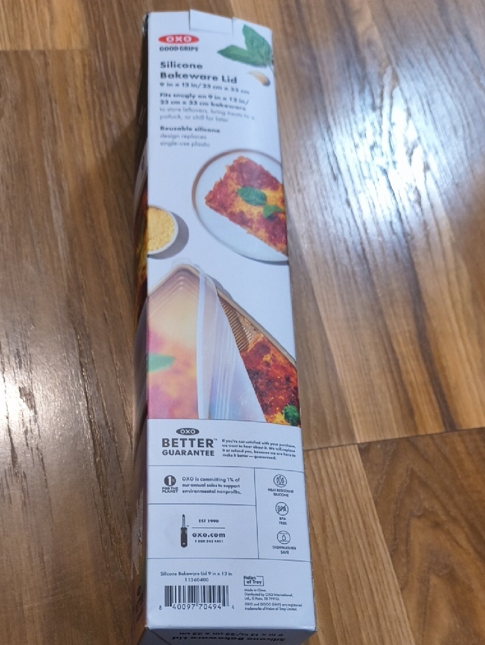 OXO Clear Silicone Bakeware Lid with Rainbow Accent